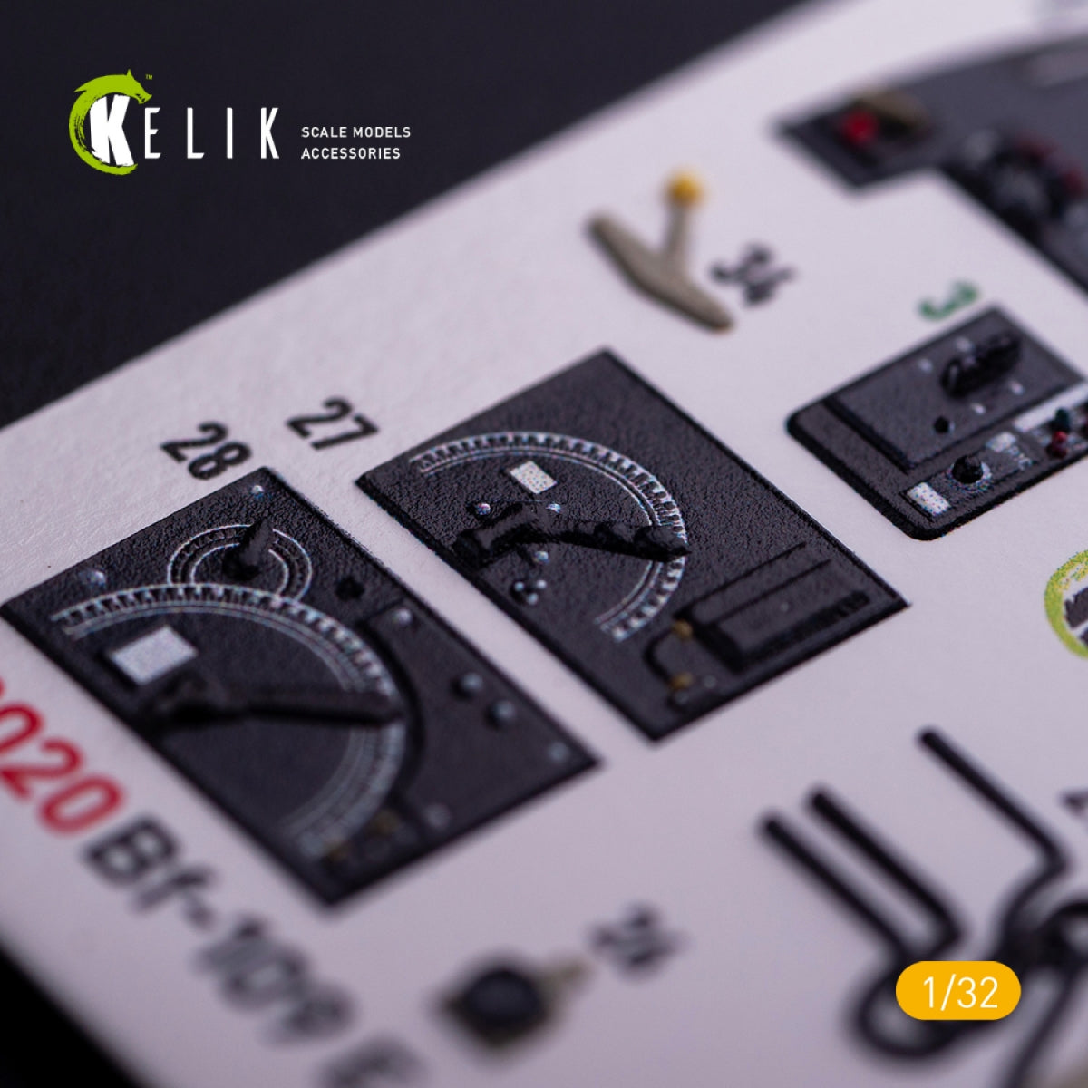 KELIK K32020 BF-109 E - Interior 3D Decal with 3D printed parts for Trumpeter kit 1/32 – imagen 8