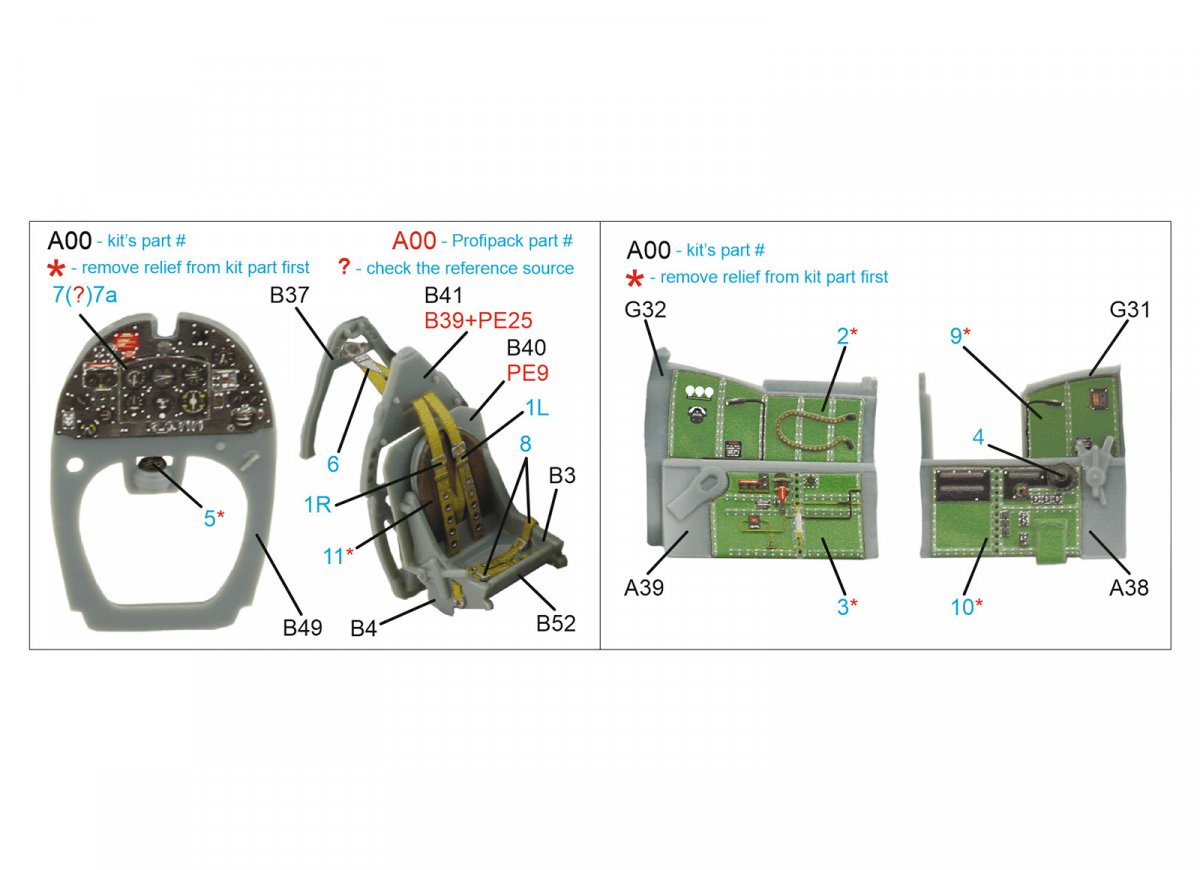 Quinta Studio QD72042 Spitfire Mk.IX 3D-Printed &amp;amp; coloured Interior on decal paper (Eduard) 1/72 – immagine 2