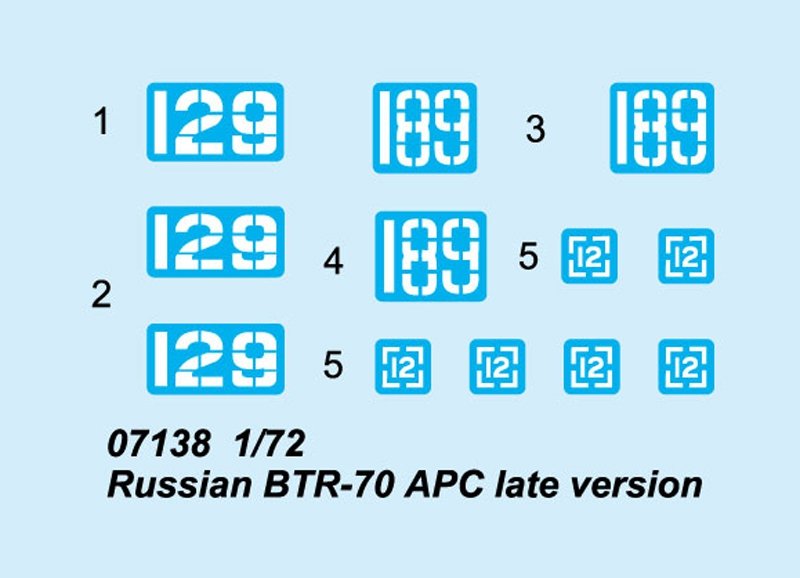 Trumpeter 07138 Russian BTR-70 APC late version 1/72 – imagen 2