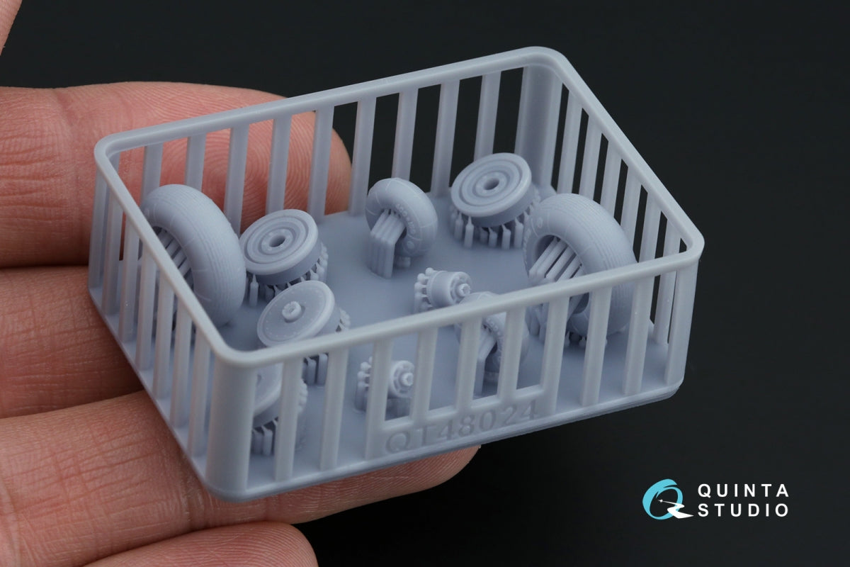 Quinta Studio QT48024 Ka-52 Wheels with separate hubs and weighted tires (Zvezda) 1/48 – Bild 5