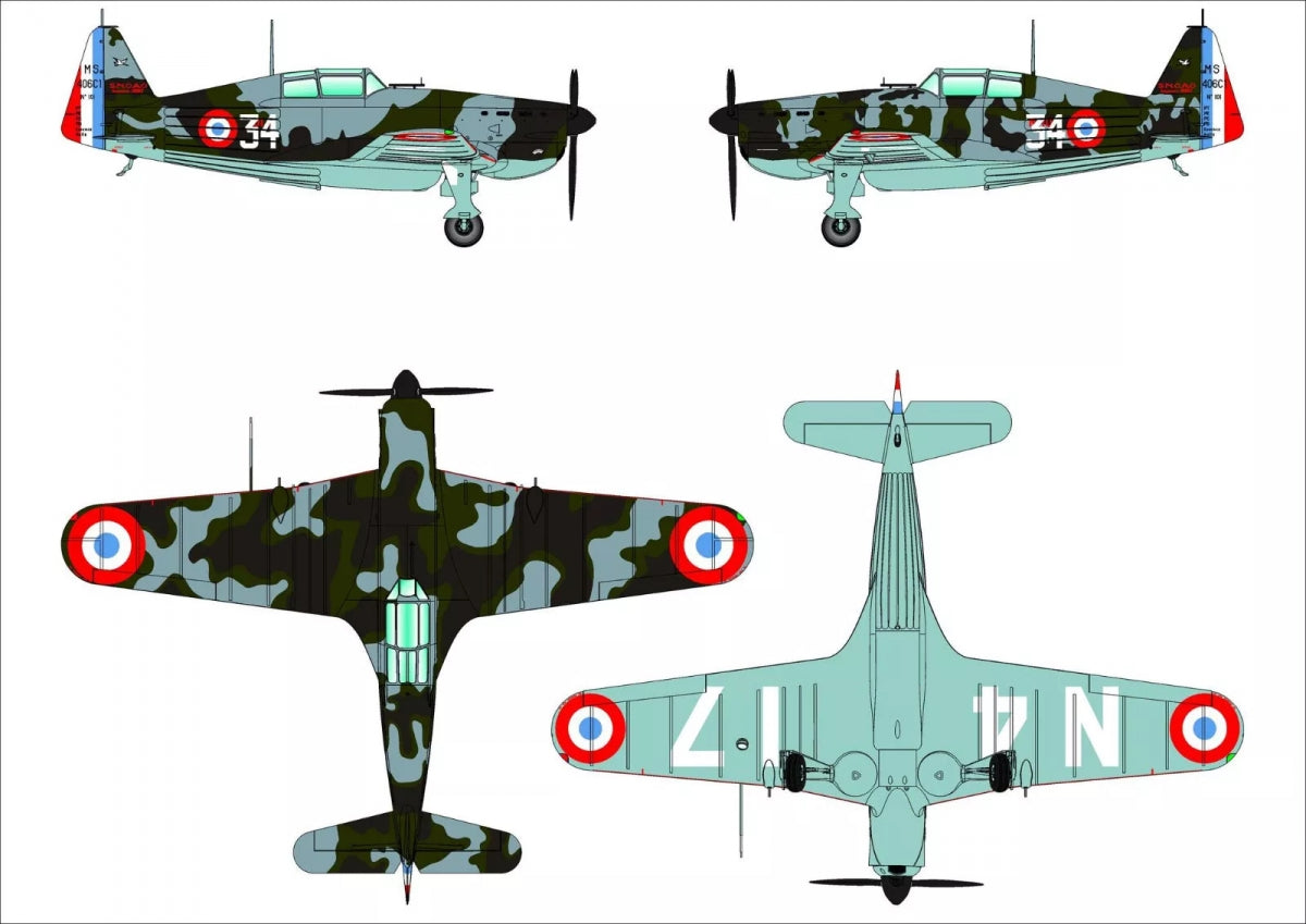 Dora Wings 48031 Morane-Saulnier MS.406C.1 - Battle Of France 1/48 – immagine 8