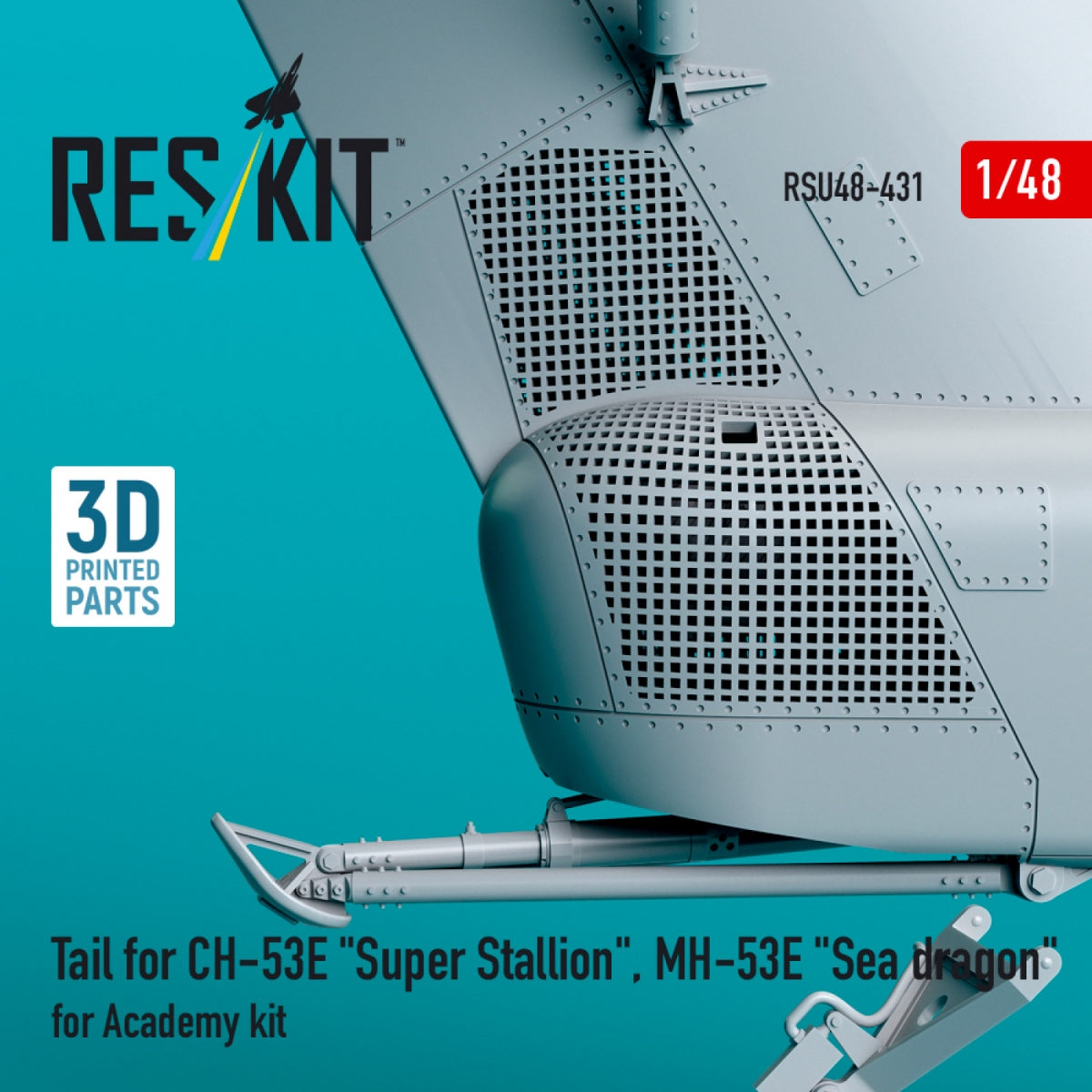 RESKIT RSU48-0431 Tail for CH-53E &amp;quot;Super Stallion&amp;quot;, MH-53E &amp;quot;Sea dragon&amp;quot; for Academy kit (3D printed) 1/48 – image 3