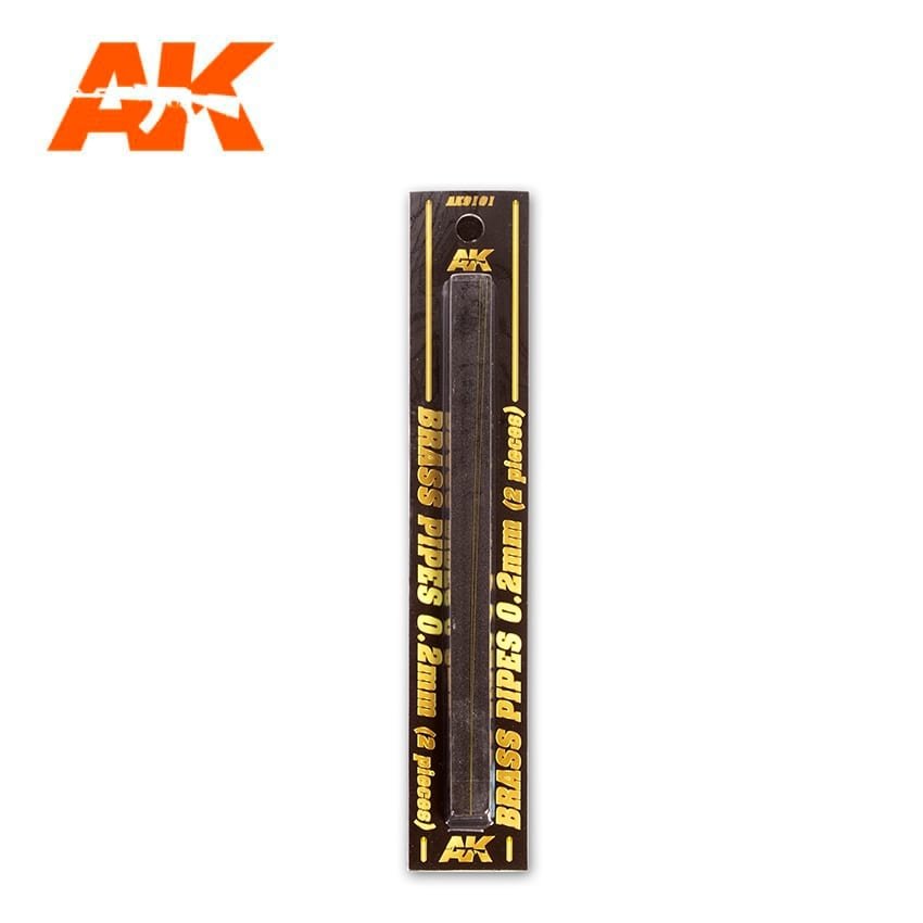 AK Interactive AK9101 BRASS PIPES 0.2MM Ø. 2 UNITS. – immagine 2