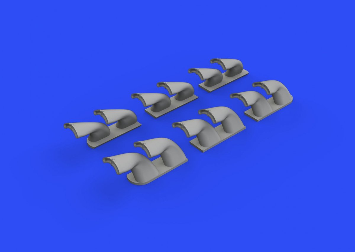 Eduard 632139 P-40, échappements en queue de poisson, échelle 1/32, HASEGAWA – image 3