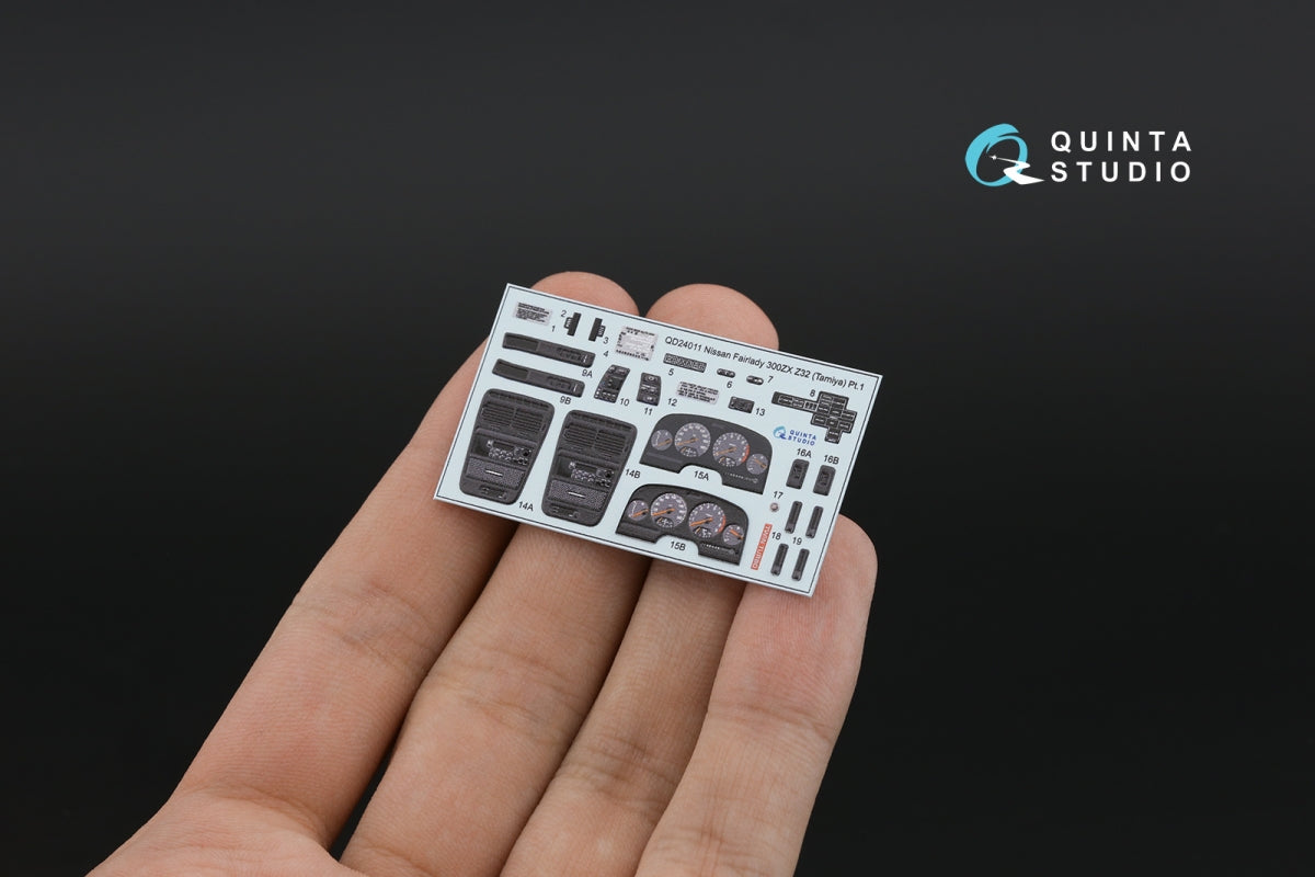 Quinta Studio QD24011 Nissan Fairlady 300ZX Z32 3D-Printed &amp;amp; colored Interior on decal paper (Tamiya) 1/24 – image 3
