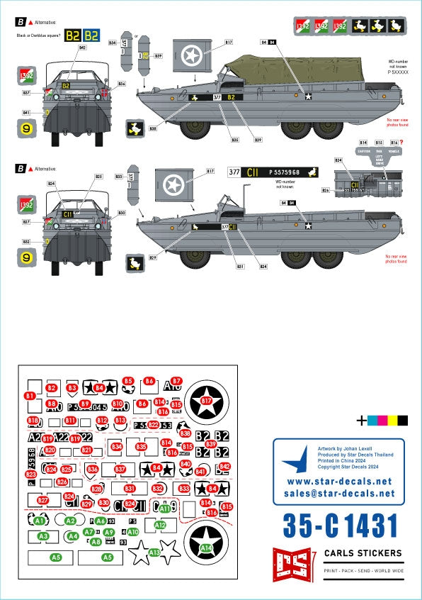Star Decals 35-C1431 D-Day DUKW. British Amphibians # 3. 101 Coy (GT) and 377 Coy (GT) RASC. 1/35 – imagen 2