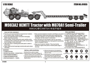 Tracteur Trumpeter 01055 M983A2 HEMTT avec semi-remorque M870A1 (1/35) – image 5