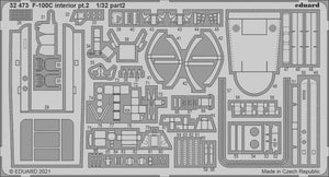 Eduard 32473 F-100C interior pt.2 TRUMPETER 1/32 – immagine 2