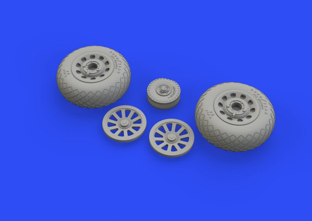 Eduard 648511 P-51D wheels diamond tread 2 1/48 EDUARD – Bild 3
