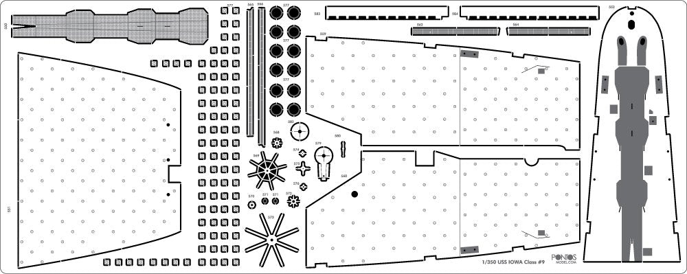 Pontos 35007F1 USS BB-61 Iowa 1984 Detail Up Set 1/350 – immagine 11