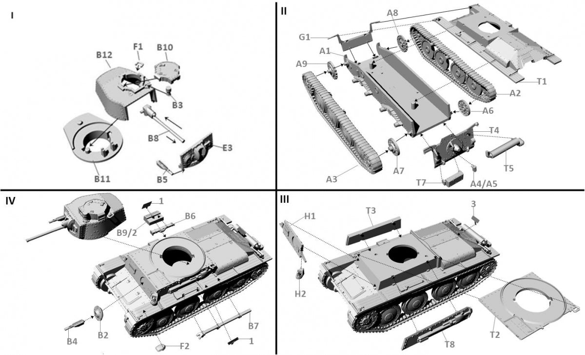 First To Fight PL109 Niemiecki czołg lekki Pz.Kpfw 38 Ausf. D 1/72 – Bild 3