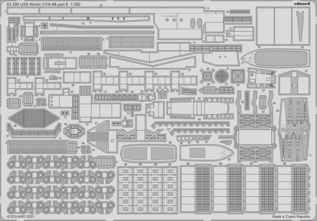 Eduard 53300 USS Nimitz CVN-68 partie 6 Trumpeter 1/350