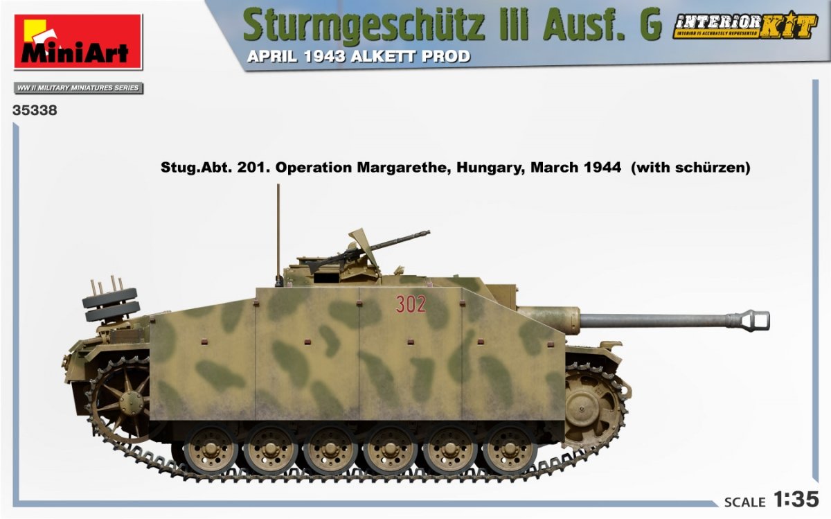 Mini Art 35338 Sturmgeschutz III Ausf. G APRIL 1943 ALKETT PROD. INTERIOR KIT 1/35 – imagen 11