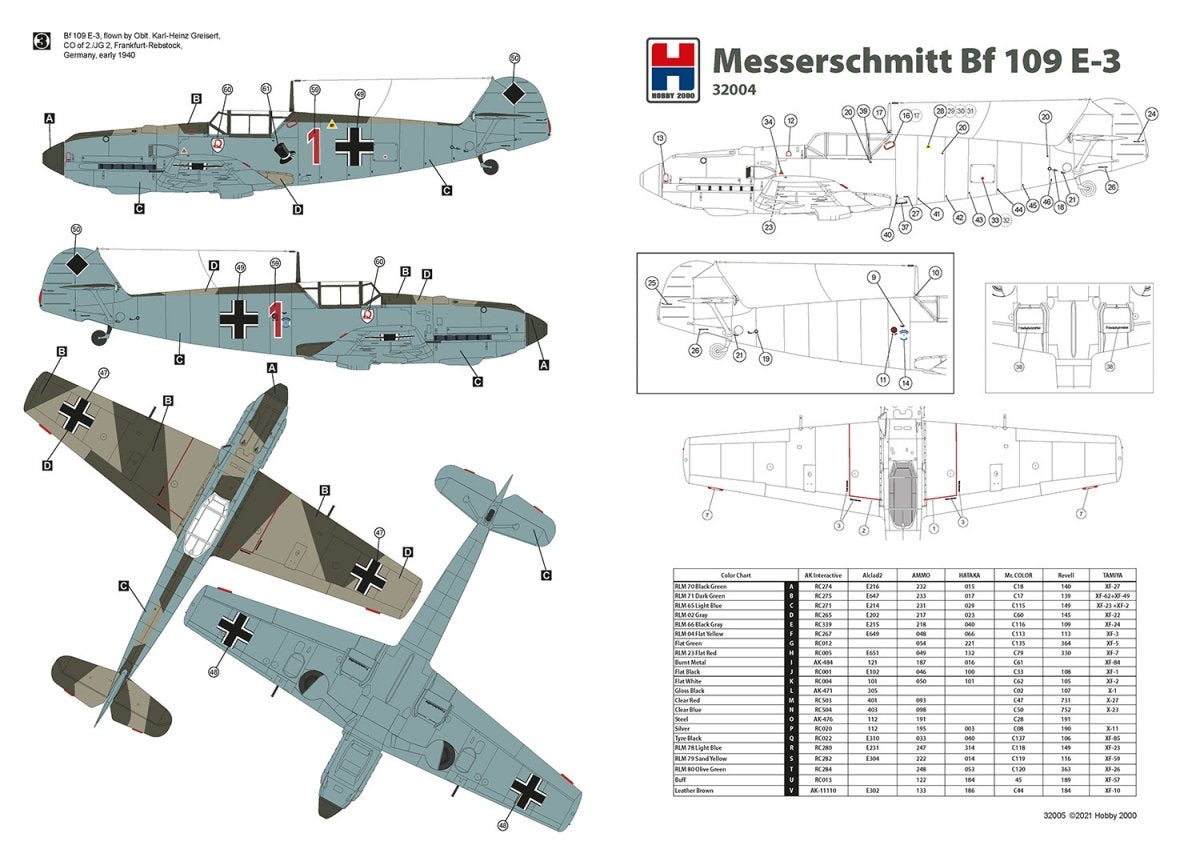Hobby 2000 32004 Messerschmitt Bf 109 E-3 (DRAGON + CARTOGRAF) 1/32 – image 2