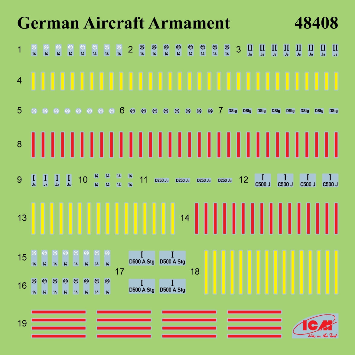 ICM 48408 WWII German Aircraft Armament 1/48 – immagine 7