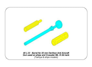 Aber 48L-33 Barrel for 20mm Oerlikon Anti-aircraft Gun 1/48 – immagine 12