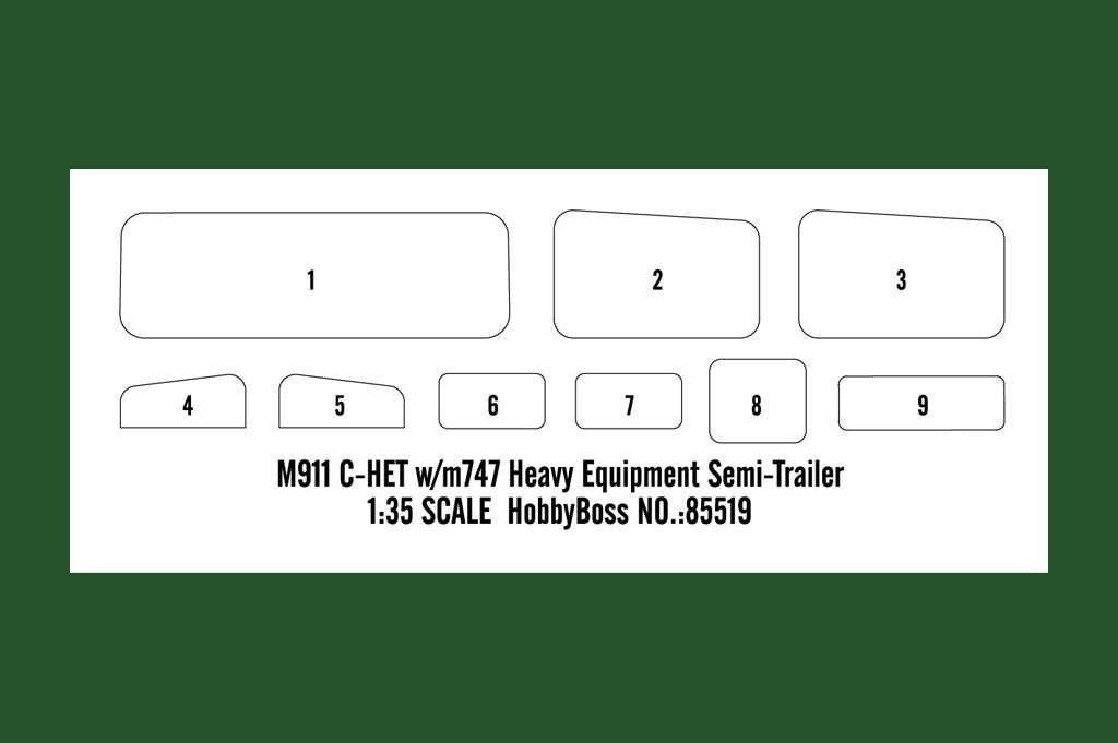Hobby Boss 85519 M911 C-HET avec semi-remorque pour engins lourds m747 (1/35)  – image 3