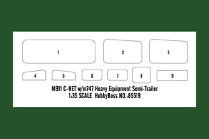 Hobby Boss 85519 M911 C-HET avec semi-remorque pour engins lourds m747 (1/35)  – image 3
