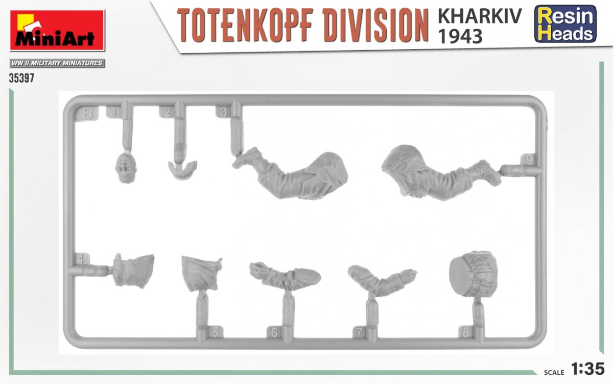 MiniArt 35397 TOTENKOPF DIVISION. KHARKOV 1943. RESIN HEADS 1/35 – immagine 7
