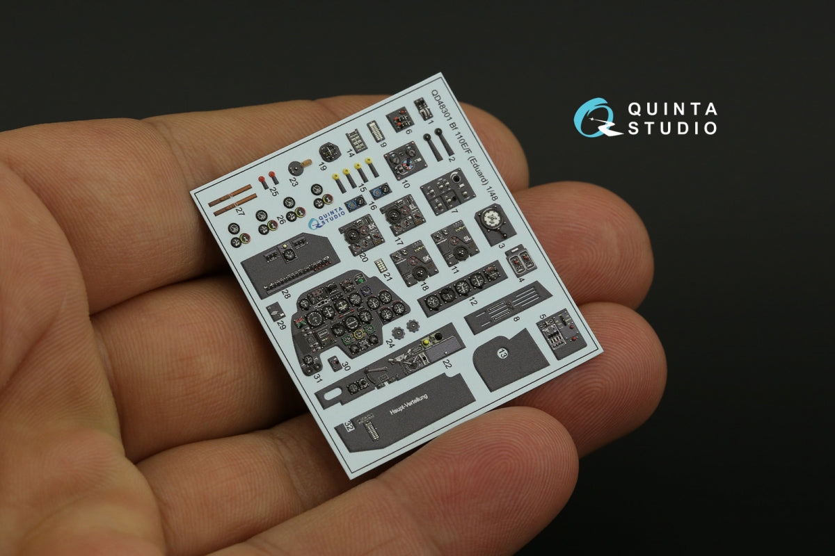 Quinta Studio QD48301 Bf 110E/F 3D-Printed &amp;amp; coloured Interior on decal paper (Eduard) 1/48 – zdjęcie 10