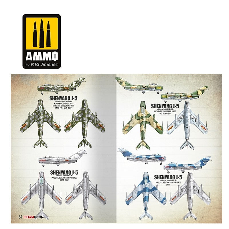 AMMO of Mig Jimenez 6084 MIG-17F / LIM-5 / SHENYANG J-5 - VISUAL MODELERS GUIDE (Multilingual - English, Spanish, German) – Bild 5