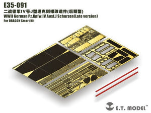 E.T. Model E35-091 WWII German Pz.Kpfw.IV Ausf.J Schurzen(Late version) (For DRAGON Smart Kit) 1/35