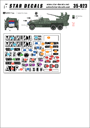 Star Decals 35-923 Tanks in Bosnia #1. Serb, Croatian and Muslim tanks during the war 1/35 – immagine 2