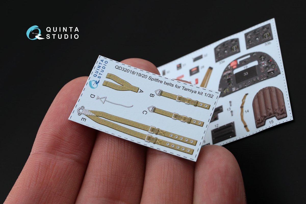 Quinta Studio QD32018 Spitfire Mk.IX 3D-Printed &amp;amp; coloured Interior on decal paper (for Tamiya kit) 1/32 – imagen 4