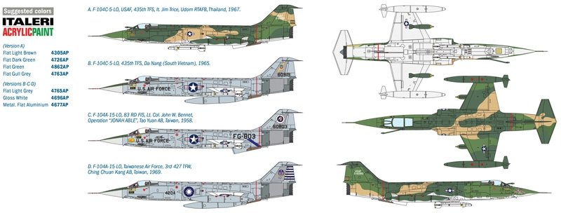 Italeri 2504 F - 104 A/C STARFIGHTER 1/32 – zdjęcie 2