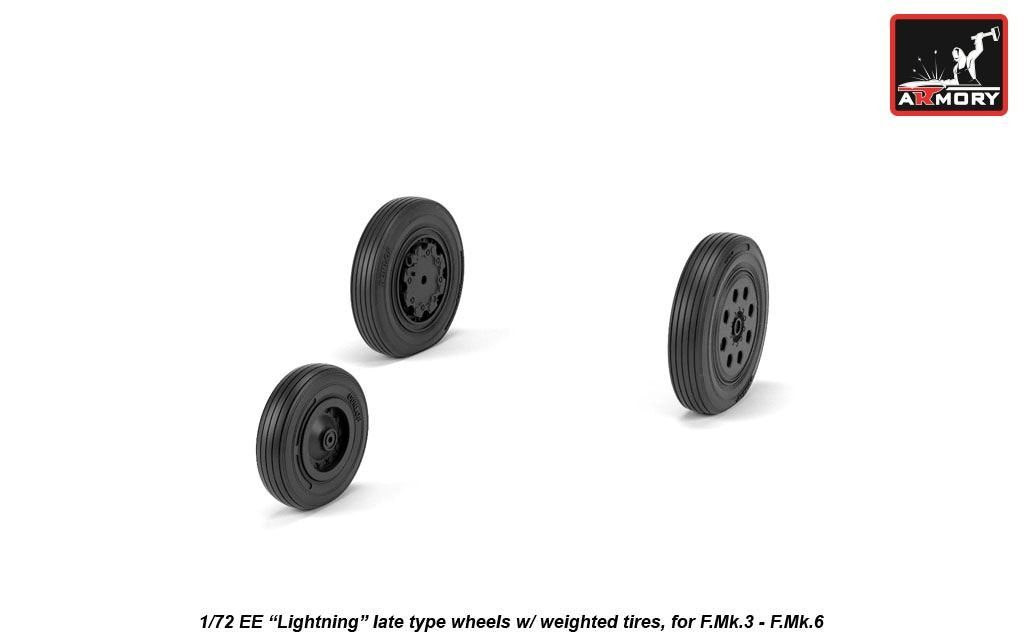 Armory Models AW72410 EE Lightning wheels w/ weighted tires, late 1/72 – Bild 2