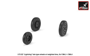Armory Models AW72410 EE Lightning wheels w/ weighted tires, late 1/72 – Bild 2