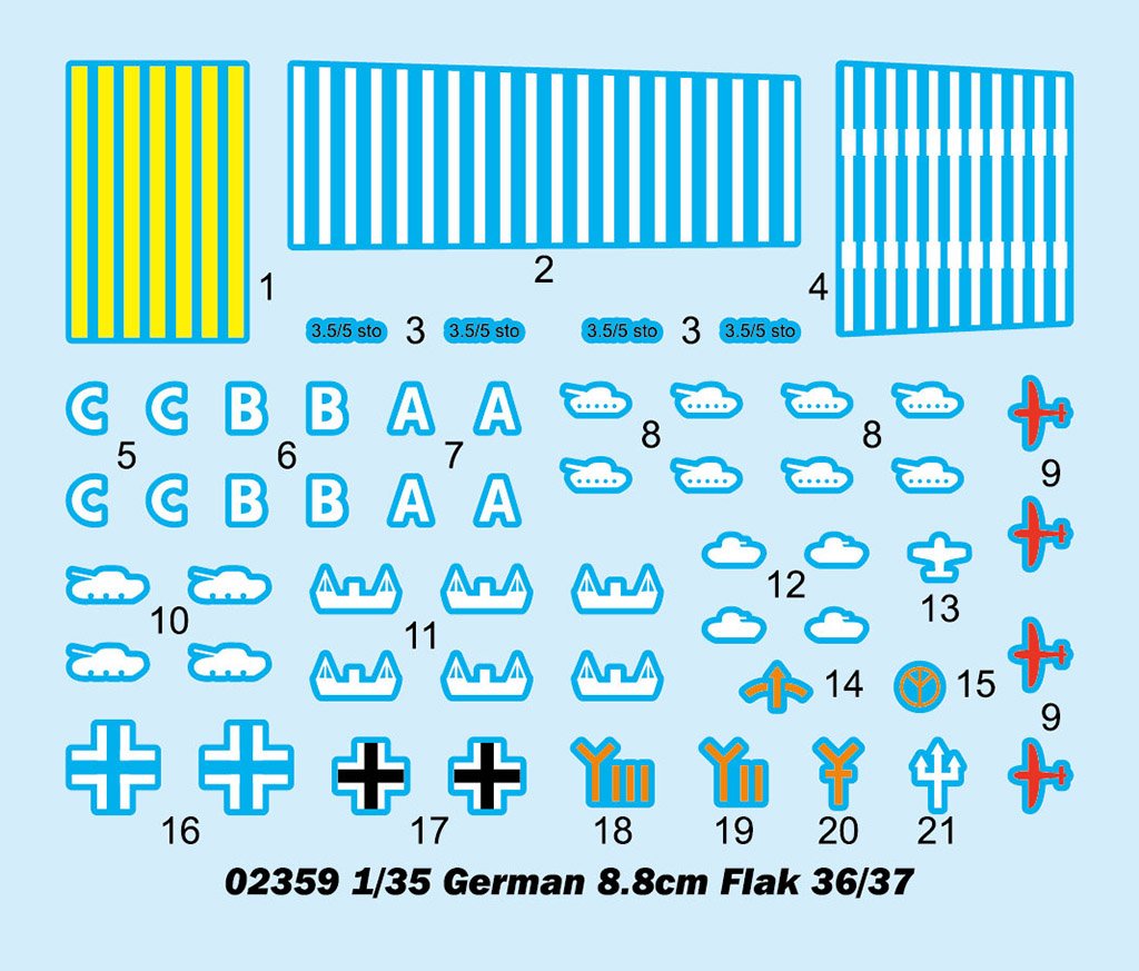 Trumpeter 02359 German 8.8cm Flak 36/37 1/35 – imagen 3