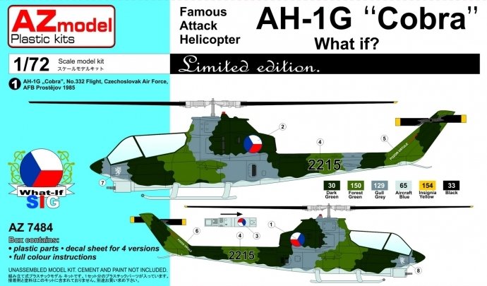 AZmodel AZ7484 Attack Helicopter AH-1G Late &amp;quot;Cobra&amp;quot; What if? 1/72