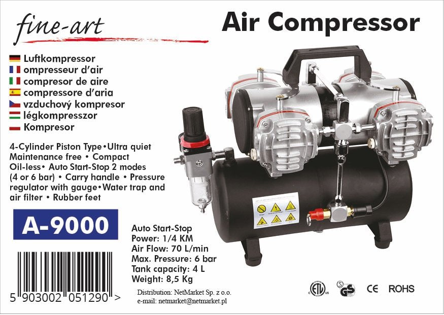 Fine Art 9000A Four-piston compressor