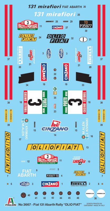 Italeri 3667 FIAT 131 Abarth Rally OLIO FIAT 1/24 – image 4