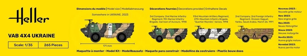 Heller 57130 VAB 4X4 Ukraine - Starter Kit 1/35 – immagine 5