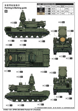 Trumpeter 01093 ZPRK DB 96K6 Pantsir-S1 (Tracked) 1/35 – immagine 4