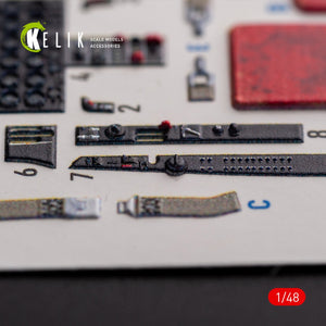 KELIK K48104 F-86A Sabre - interior 3D decals for ClearProp kit 1/48 – immagine 2