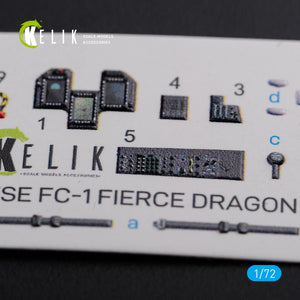 KELIK K72101 Chinese FC-1 Fierce Dragon interior 3D decals for Trumpeter kit 1/72 – image 3