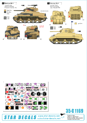 Star Decals 35-C1169 Sherman Mk II, Early production in 1942 1/35 – zdjęcie 2