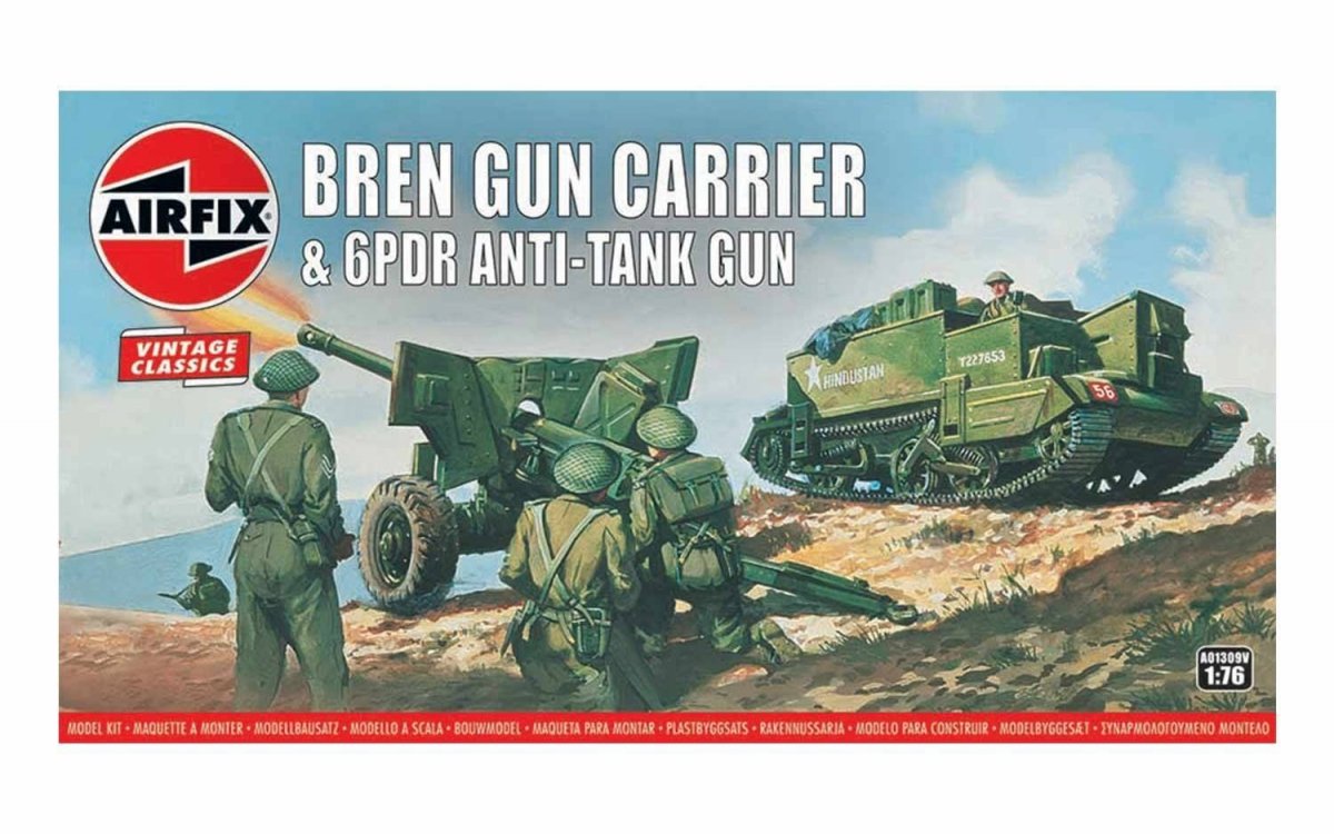 Airfix A01309V Vintage Classics - Bren Gun Carrier & 6pdr Anti Tank Gun 1/76