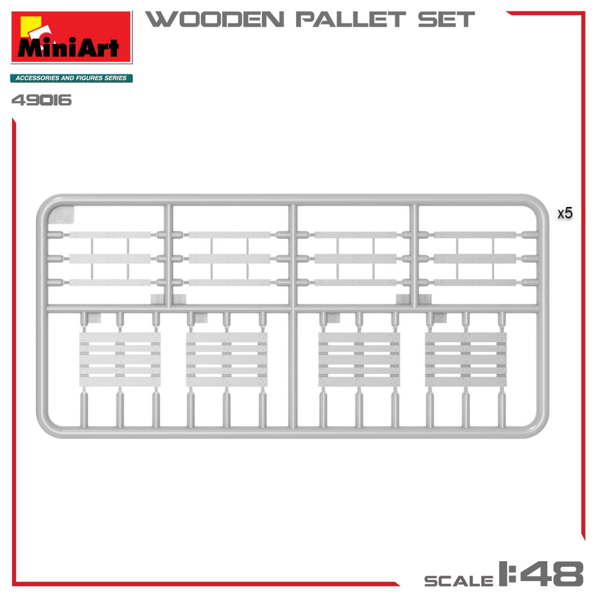 MiniArt 49016 WOODEN PALLET SET 1/48 – immagine 2