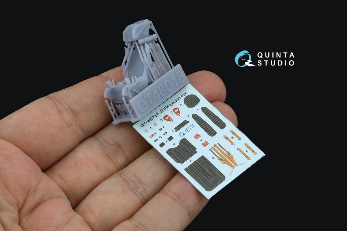 Quinta Studio QR+48073 K-36DM (initial release) ejection seat (for Su-17M3/M4/UM3/22, Su-24, MiG-29 9-12 Early aircraft) (All kits) 1/48 – image 2