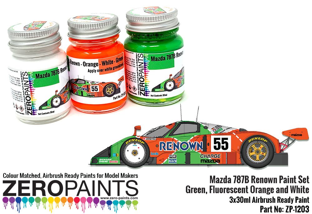 Zero Paints ZP-1203 Mazda 787B Renown Paint Set - 3x30ml – zdjęcie 3