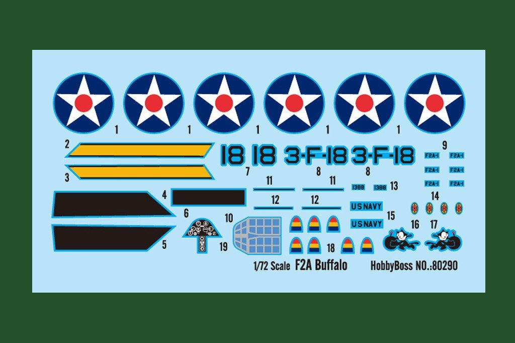 Hobby Boss 80290 US F2A Buffalo 1/72 – Bild 3