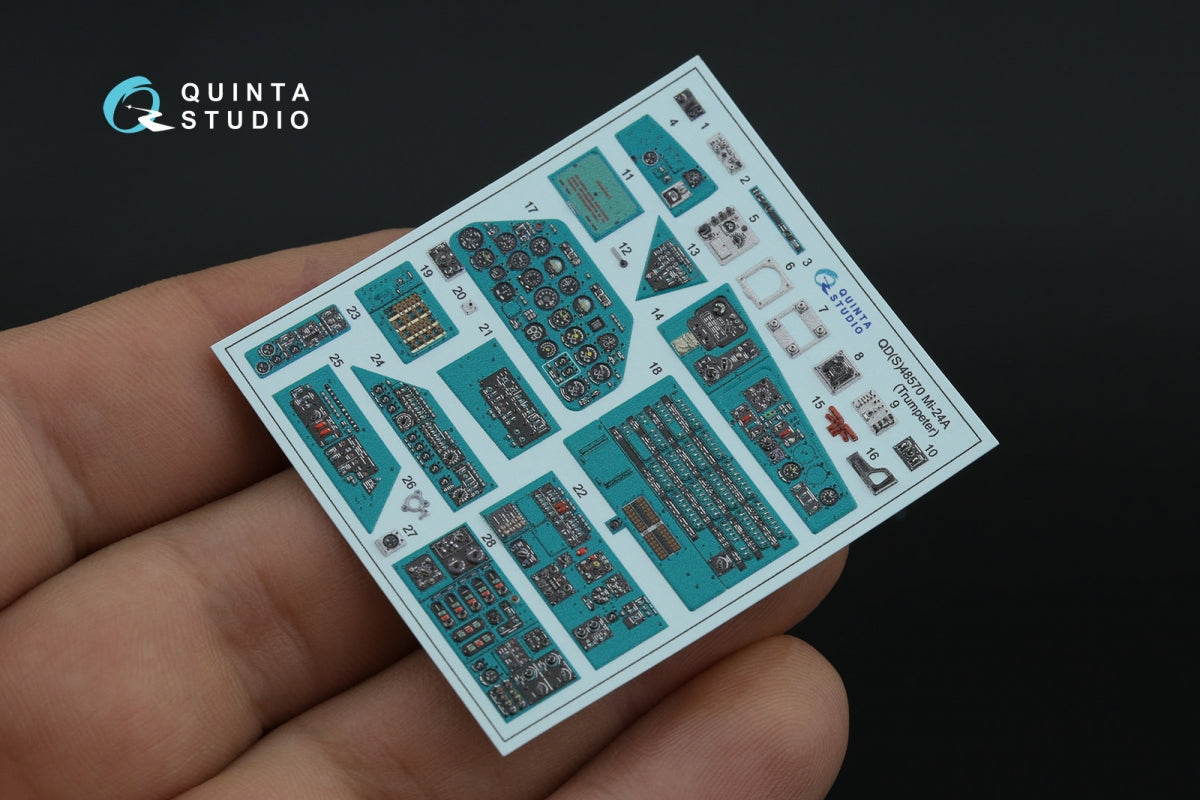 Quinta Studio QDS-48570 Mi-24A 3D-Printed &amp;amp; coloured Interior on decal paper (Trumpeter) (small version) 1/48 – Bild 3