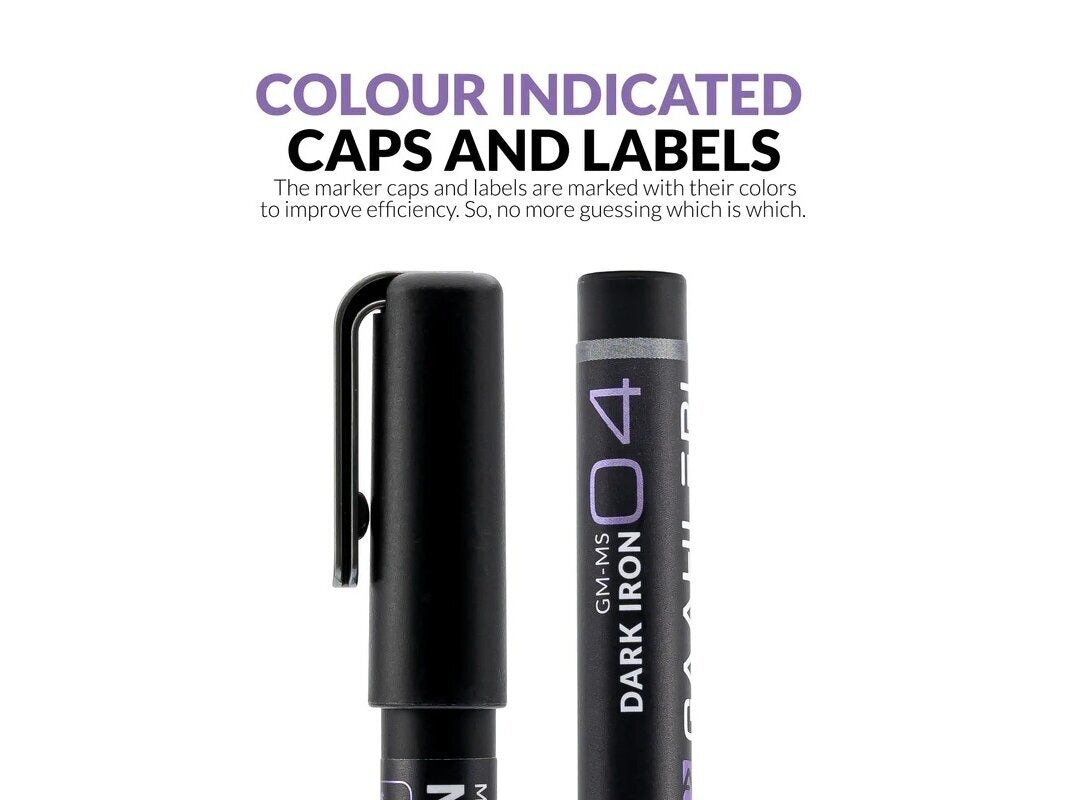 Gaahleri GM-MS04 Metallic Series Markers Dark Iron