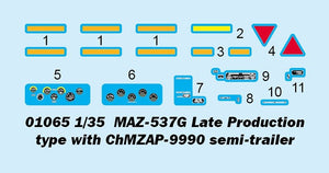 Trumpeter 01065 MAZ-537G Late Production type with ChMZAP-9990 semi-trailer 1/35 – Bild 4