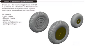 Eduard 6481051 P-39 Wheels Early ARMA HOBBY 1/48