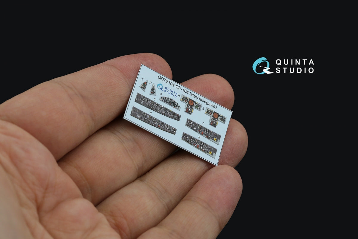 Quinta Studio QD72104 CF-104 late 3D-Printed &amp;amp; coloured Interior on decal paper (Hasegawa) 1/72 – zdjęcie 3